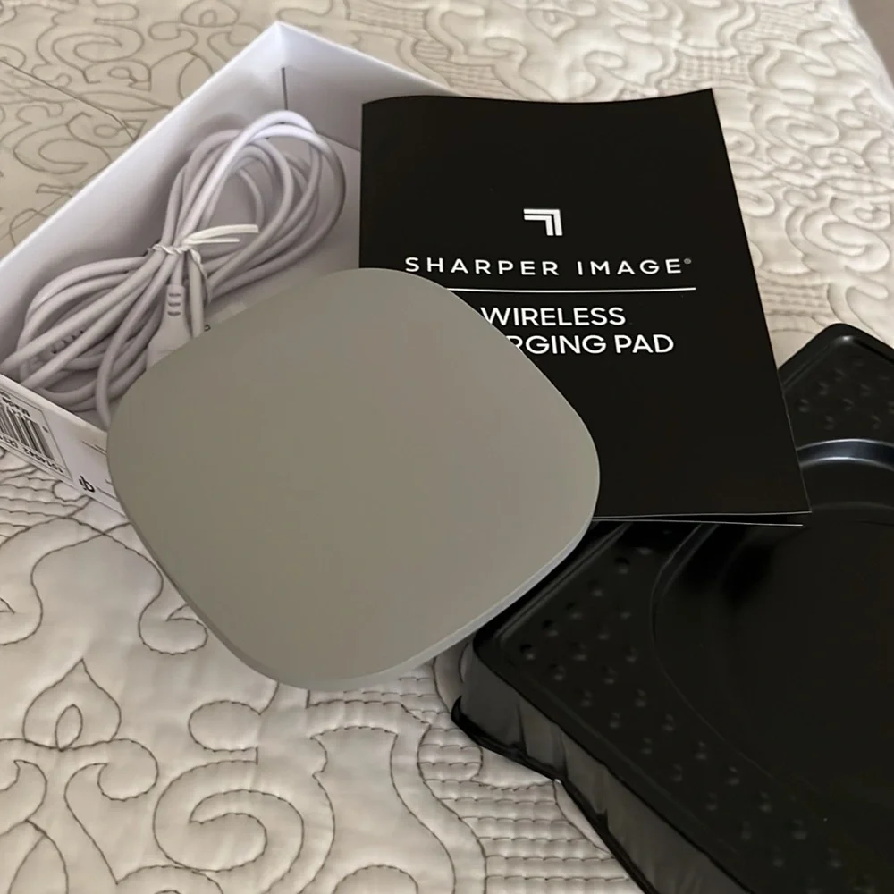COPY - Sharper Image Wireless Charging Pad in gray NWOT